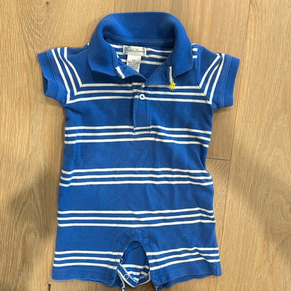 Ralph Lauren Baby Boy Cotton Shortalls